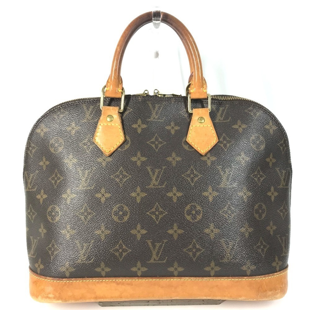 LOUIS VUITTON Authentic Brown Monogram Canvas Alma Tote Bag